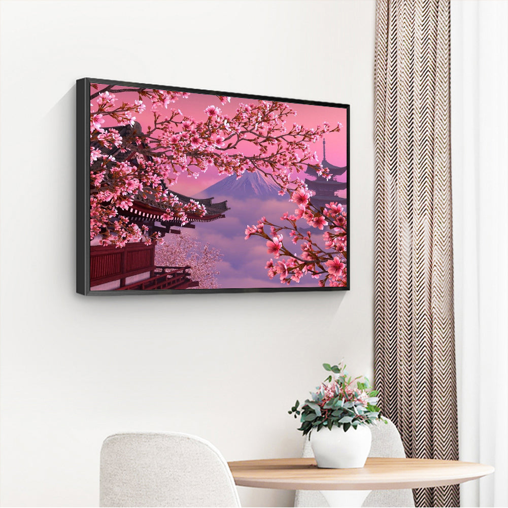 Peach View - Full Round Drill Diamond Painting 40*30CM