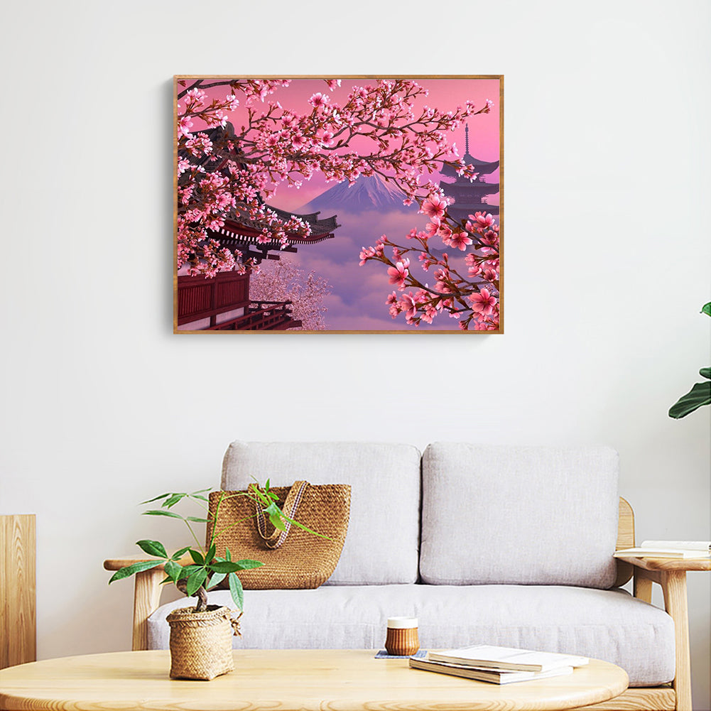 Peach View - Full Round Drill Diamond Painting 40*30CM