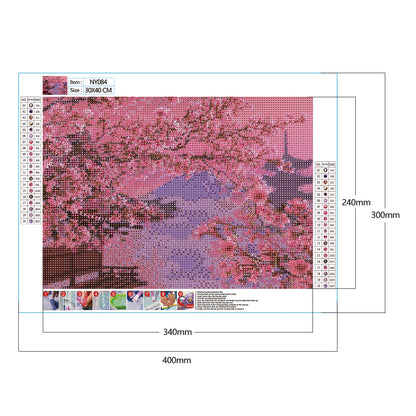 Peach View - Full Round Drill Diamond Painting 40*30CM