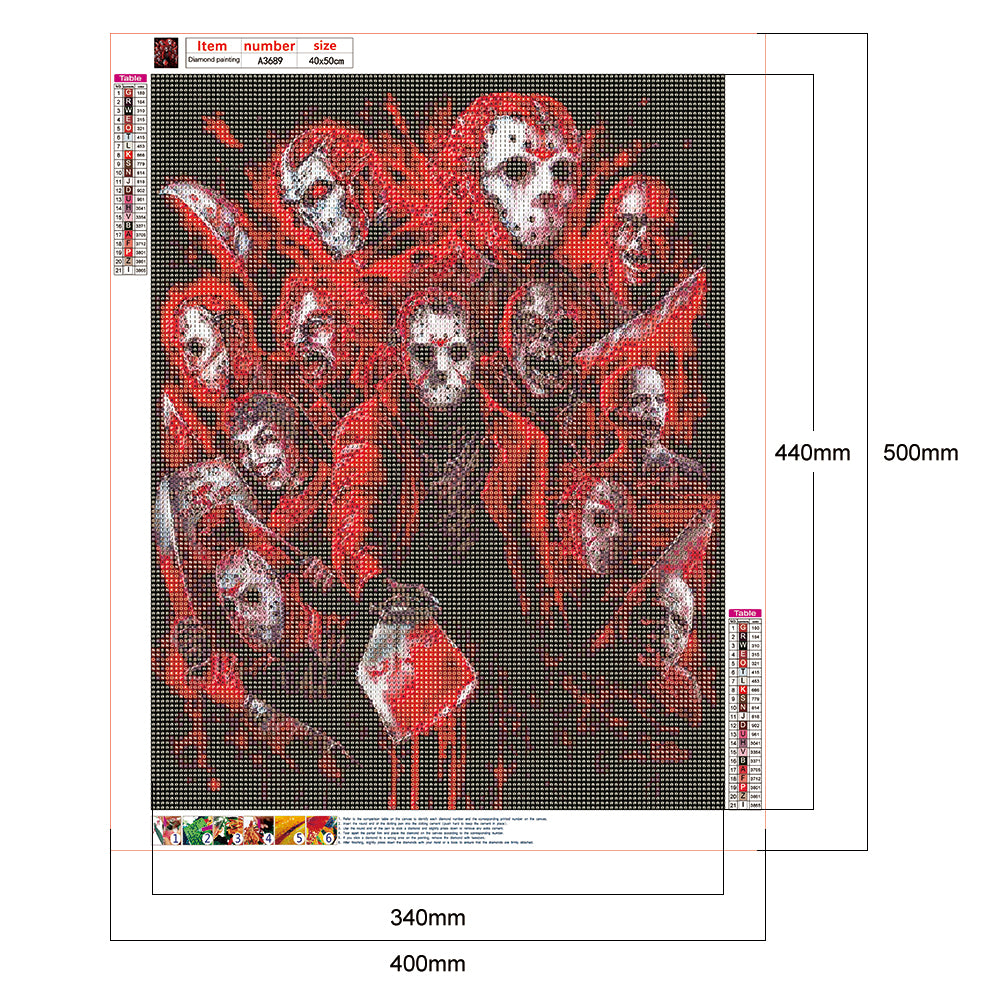 Horror Figure - Full Round Drill Diamond Painting 40*50CM