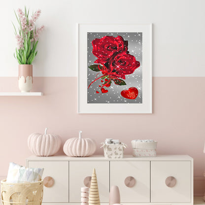 Red Rose - Full Square Drill Diamond Painting 30*40CM