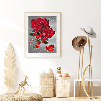 Red Rose - Full Square Drill Diamond Painting 30*40CM