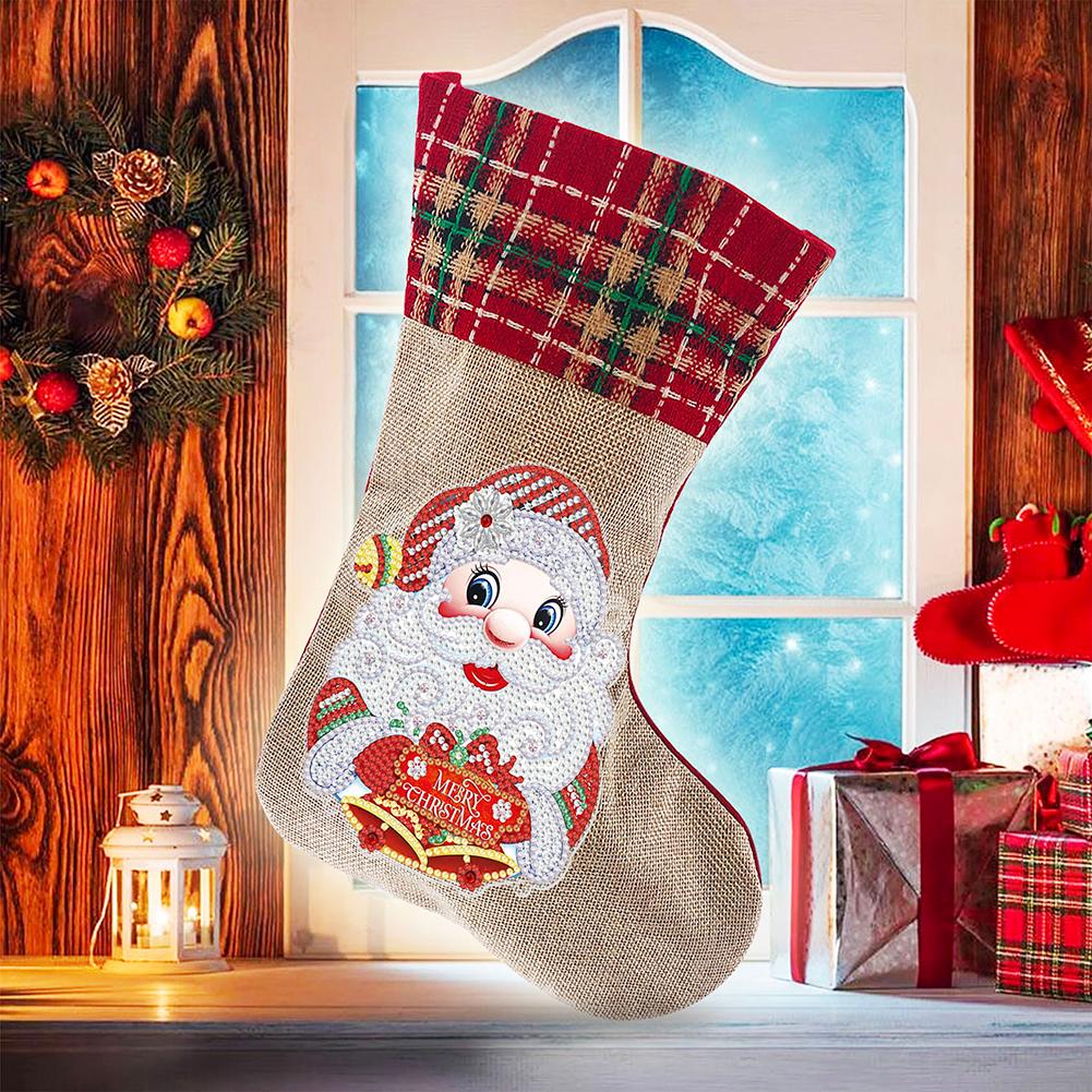 2 x Diamond Painting Christmas Stockings DIY Xmas Mosaic Making Kit (SDW08)