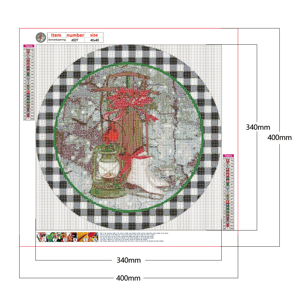 Christmas Wreath - Full Round Drill Diamond Painting 40*40CM