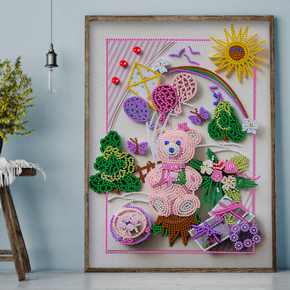 Bear - Special Shaped Drill Diamond Painting 30*40CM