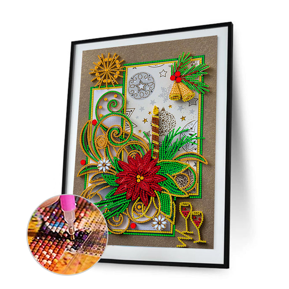 Christmas Atmosphere - Special Shaped Drill Diamond Painting 30*40CM