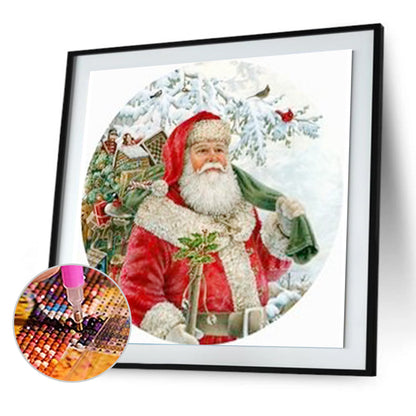 Christmas Santa - Full Round Drill Diamond Painting 40*40CM