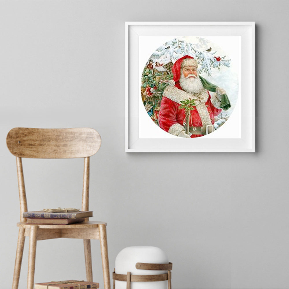 Christmas Santa - Full Round Drill Diamond Painting 40*40CM