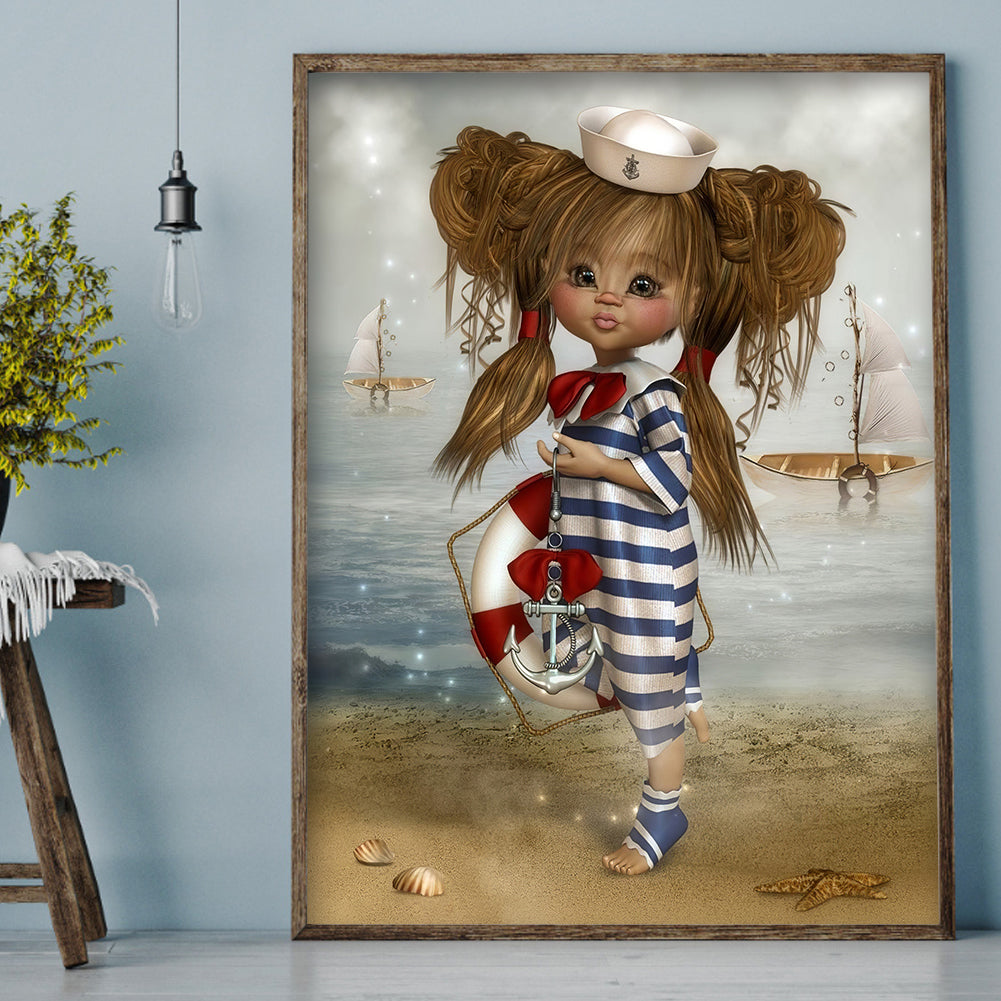 Cute Doll - Full Round Drill Diamond Painting 30*40CM