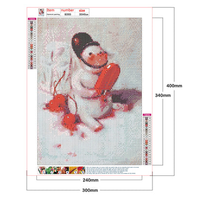 Candy Snowman - Full Round Drill Diamond Painting 30*40CM