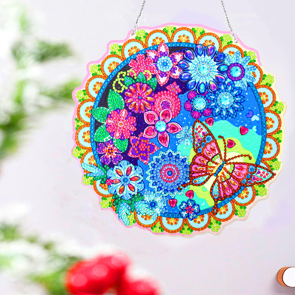 Hanging Diamond Painting Wreath Home Door Embroidery Mosaic Flower Garland