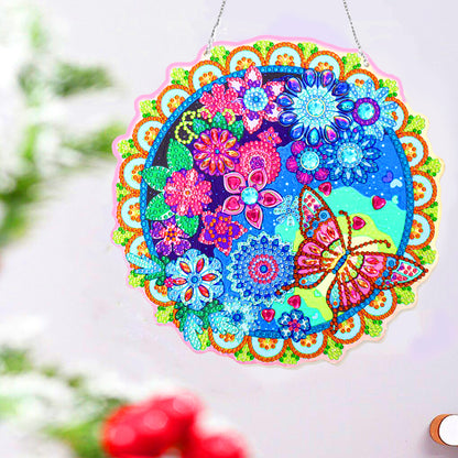 Hanging Diamond Painting Wreath Home Door Embroidery Mosaic Flower Garland