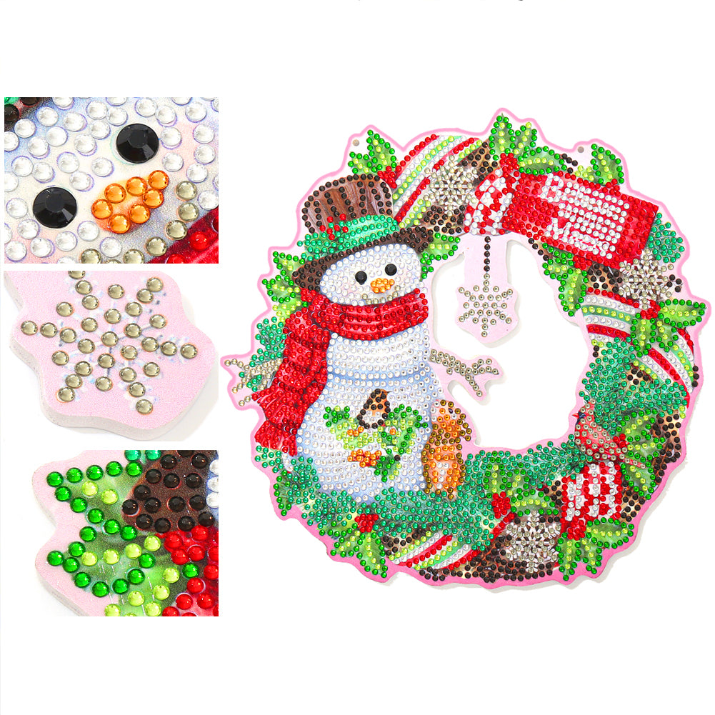 Hanging Diamond Painting Wreath Home Door Embroidery Mosaic Flower Garland