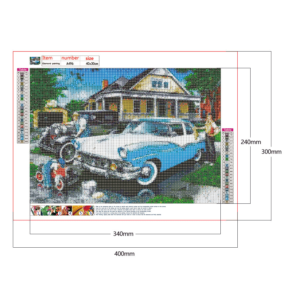 Outdoor Vehicle - Full Round Drill Diamond Painting 40*30CM