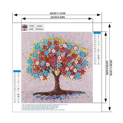 Tree - Special Shaped Drill Diamond Painting 30*30CM