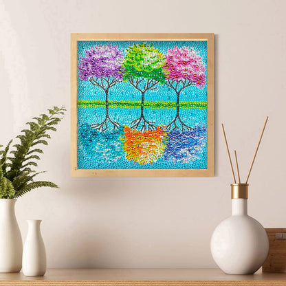 Tree - Special Shaped Drill Diamond Painting 30*30CM