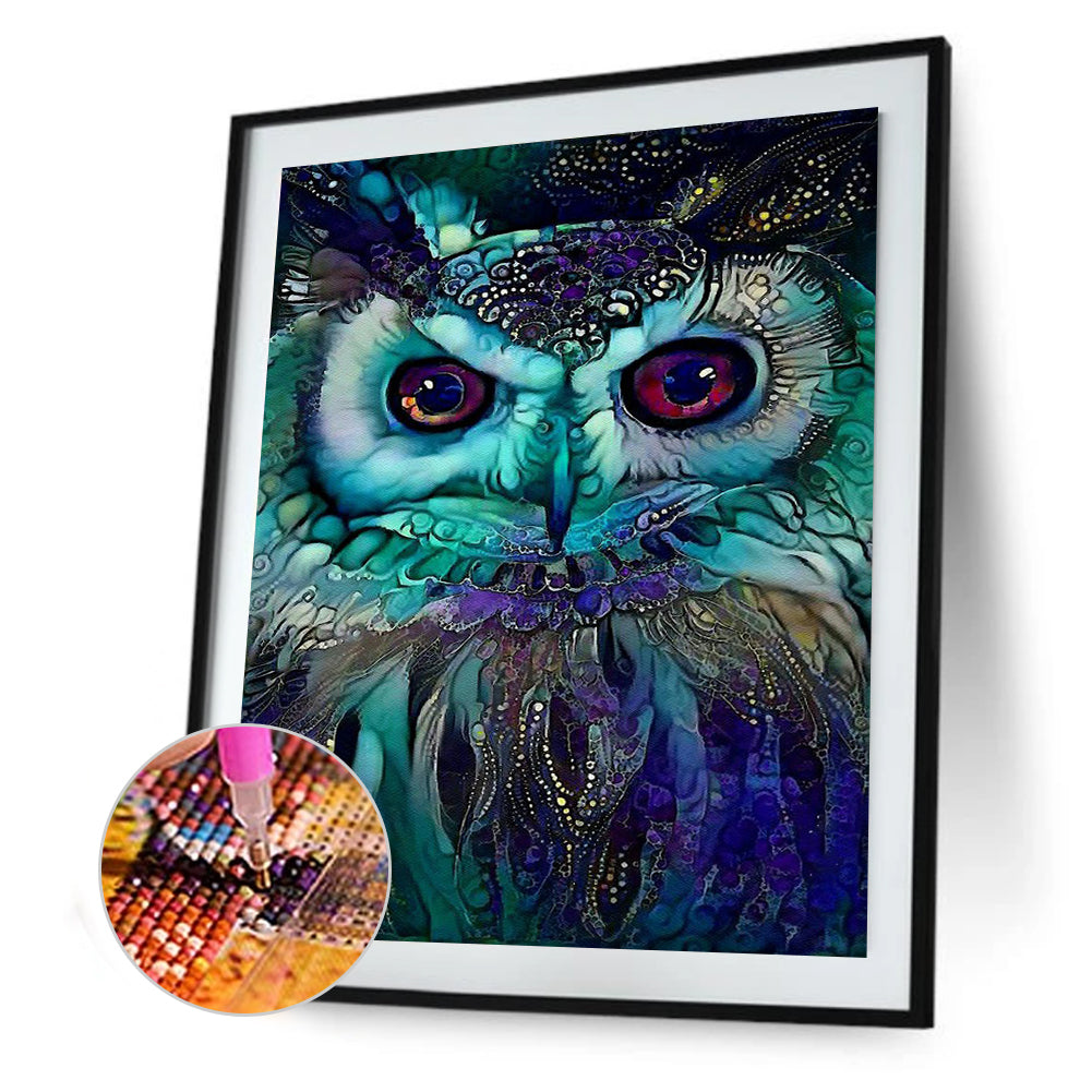 Owl - Full Round Drill Diamond Painting 30*40CM