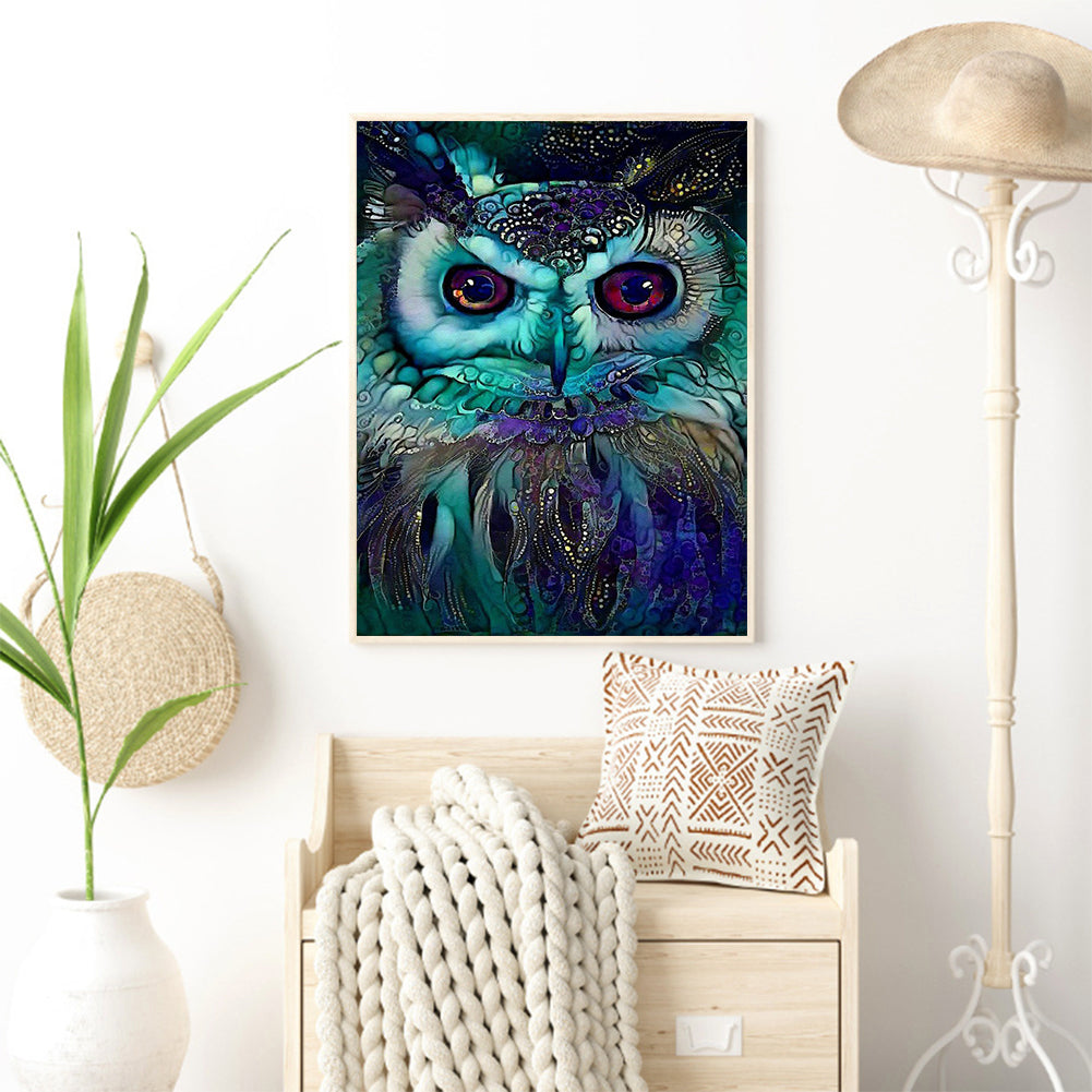 Owl - Full Round Drill Diamond Painting 30*40CM