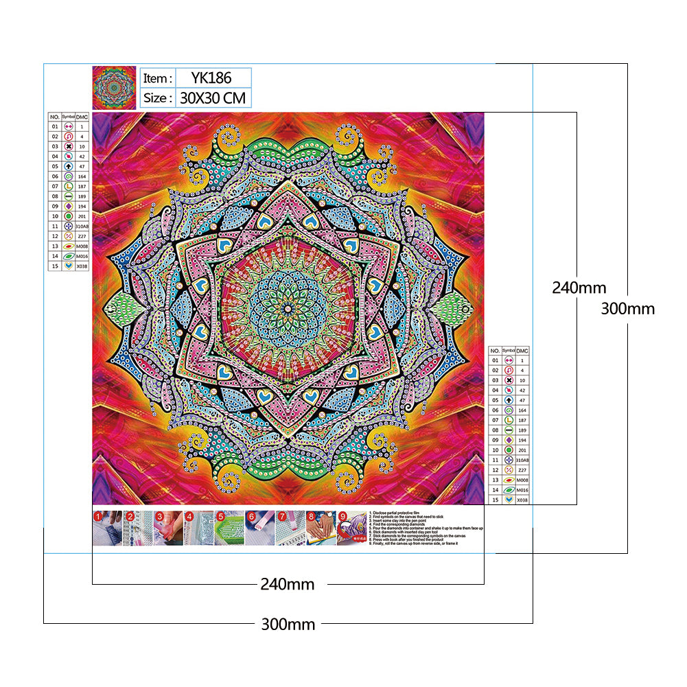 Datura - Special Shaped Drill Diamond Painting 30*30CM