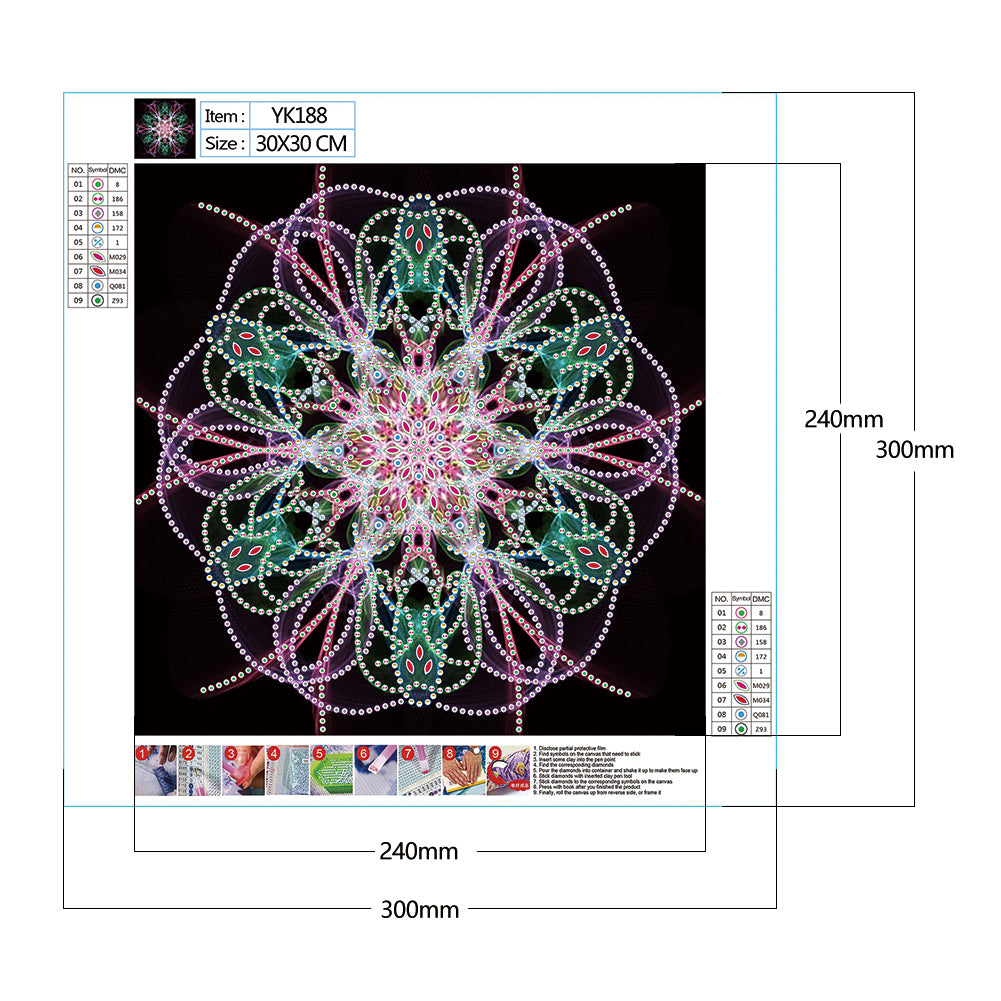 Datura - Special Shaped Drill Diamond Painting 30*30CM