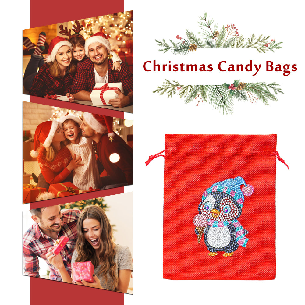 Mosaic Handmade Drawstring Christmas Candy Bag DIY Diamond Painting Kit