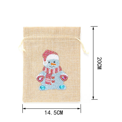 Mosaic Handmade Drawstring Christmas Candy Bag DIY Diamond Painting Kit