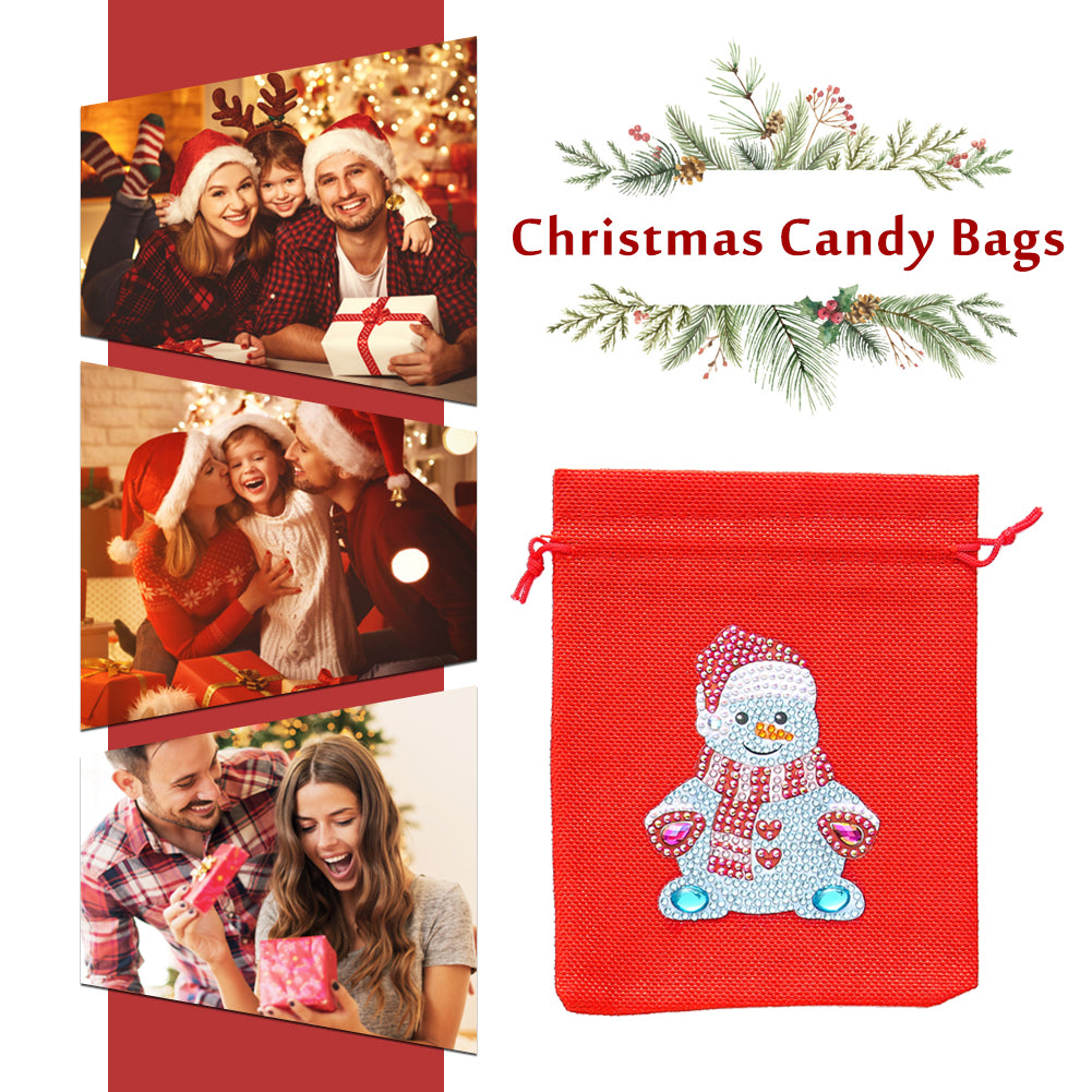 Mosaic Handmade Drawstring Christmas Candy Bag DIY Diamond Painting Kit