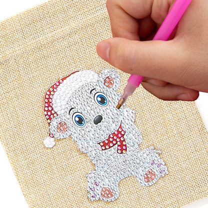 Mosaic Handmade Drawstring Christmas Candy Bag DIY Diamond Painting Kit