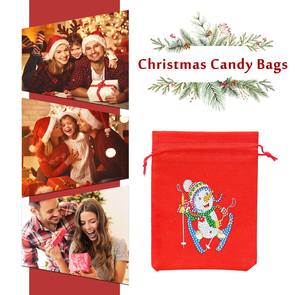 Mosaic Handmade Drawstring Christmas Candy Bag DIY Diamond Painting Kit