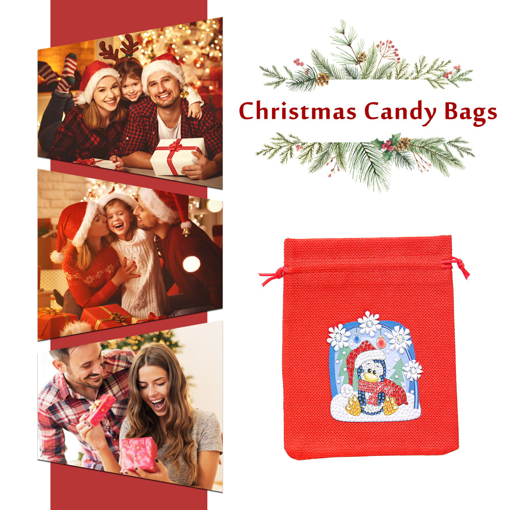 Mosaic Handmade Drawstring Christmas Candy Bag DIY Diamond Painting Kit