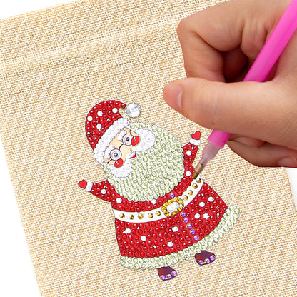 Mosaic Handmade Drawstring Christmas Candy Bag DIY Diamond Painting Kit