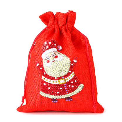 Mosaic Handmade Drawstring Christmas Candy Bag DIY Diamond Painting Kit