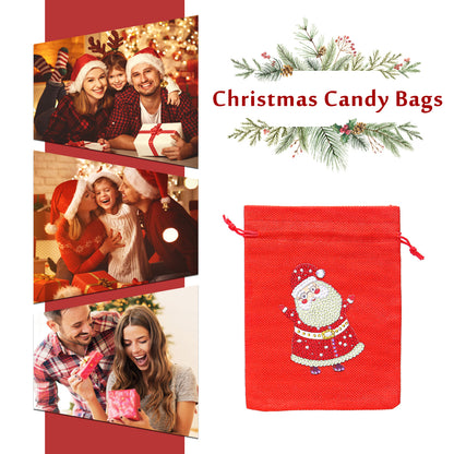 Mosaic Handmade Drawstring Christmas Candy Bag DIY Diamond Painting Kit