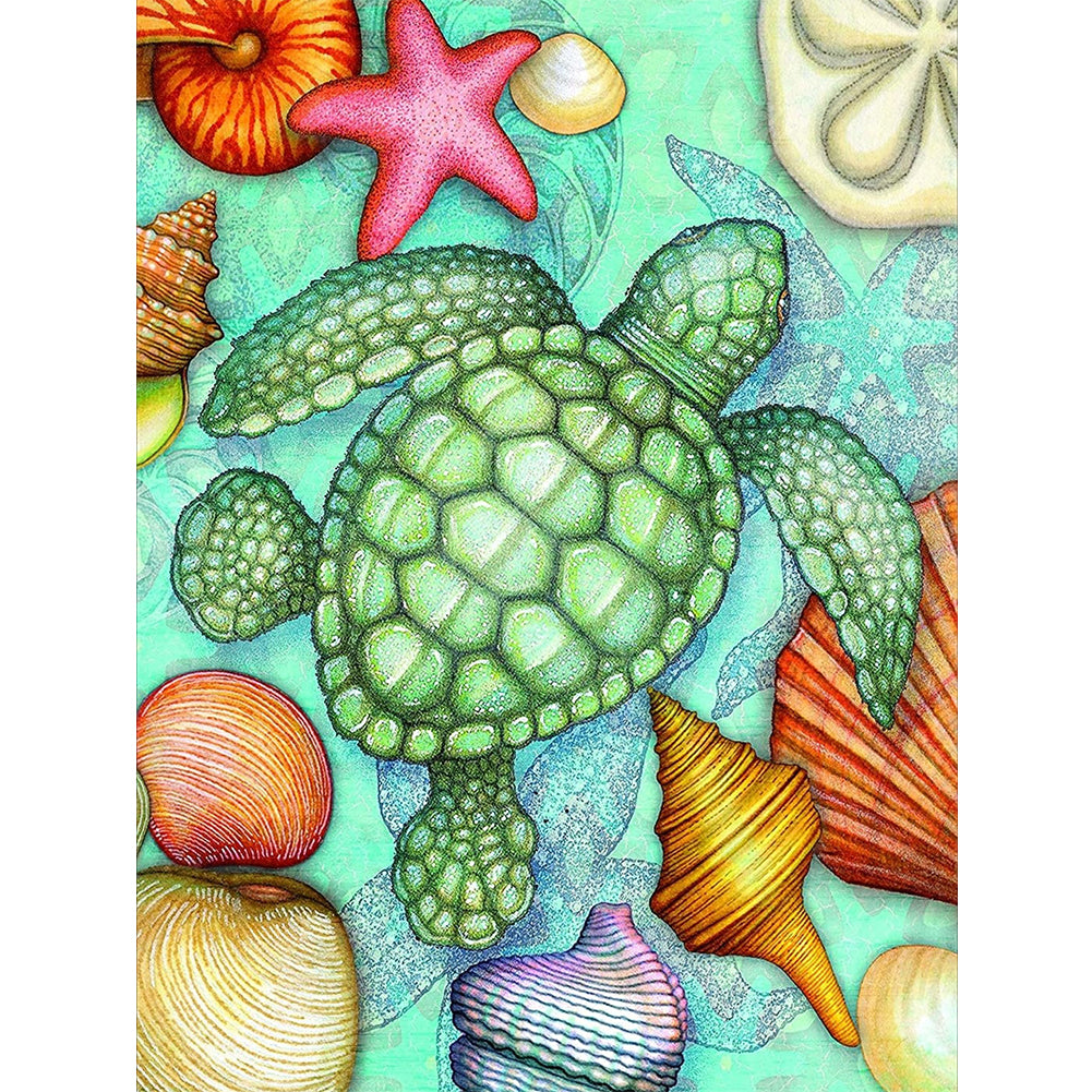 Sea Turtle - Full Round Drill Diamond Painting 30*40CM