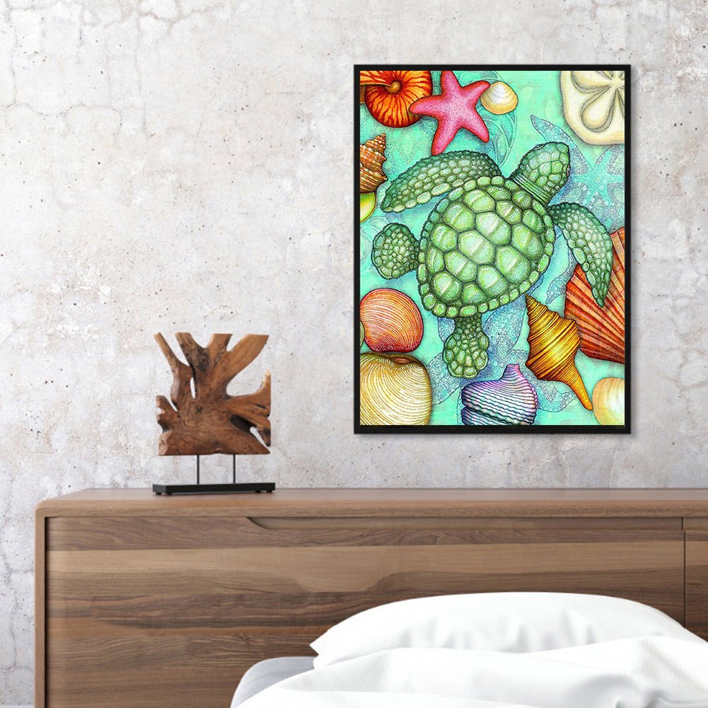 Sea Turtle - Full Round Drill Diamond Painting 30*40CM