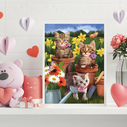 Cat - Full Round Drill Diamond Painting 30*40CM