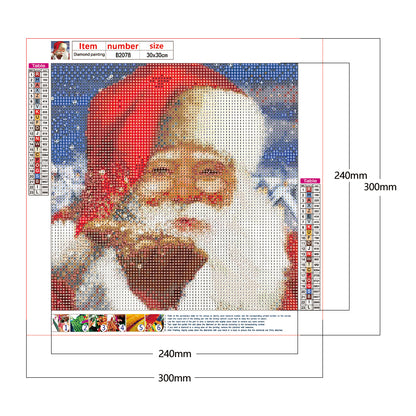 Santa Claus - Full Round Drill Diamond Painting 30*30CM