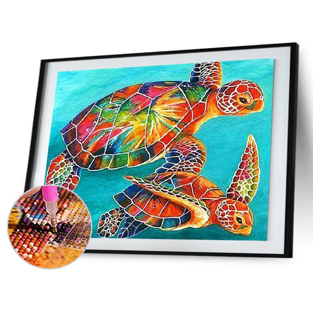 Turtle - Full Round Drill Diamond Painting 40*30CM