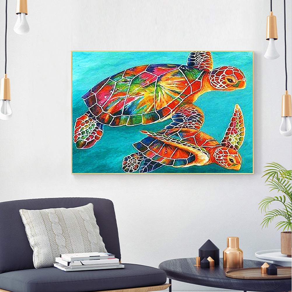 Turtle - Full Round Drill Diamond Painting 40*30CM