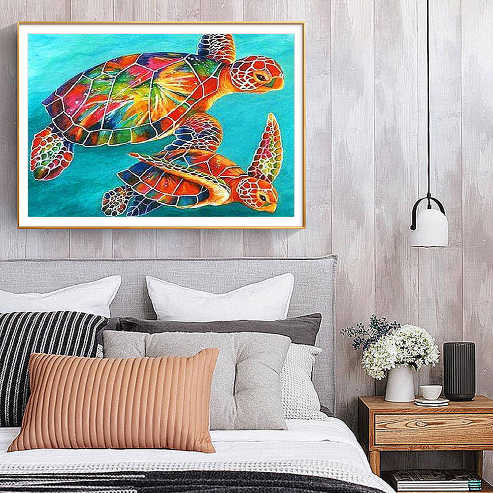 Turtle - Full Round Drill Diamond Painting 40*30CM