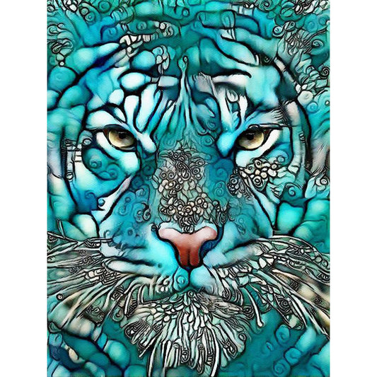 Blue Tiger - Full Round Drill Diamond Painting 30*40CM