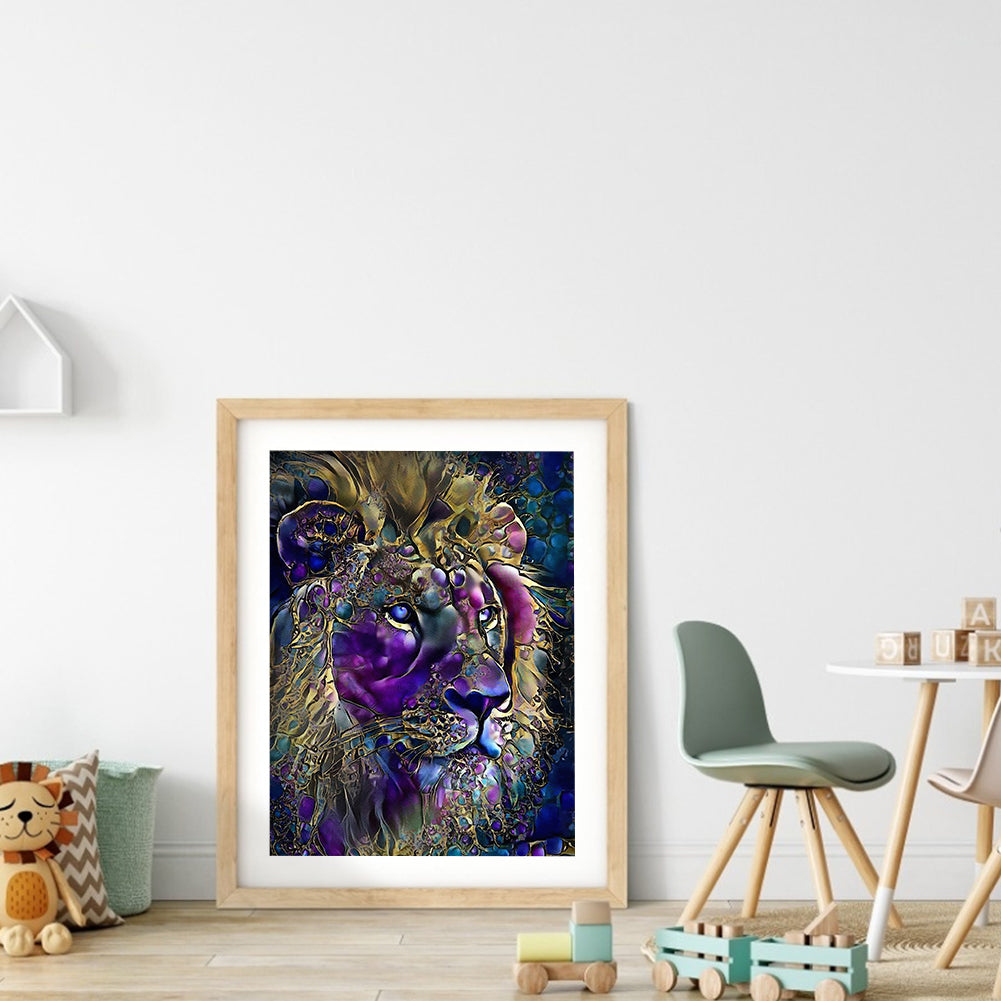 Lion - Full Round Drill Diamond Painting 30*40CM