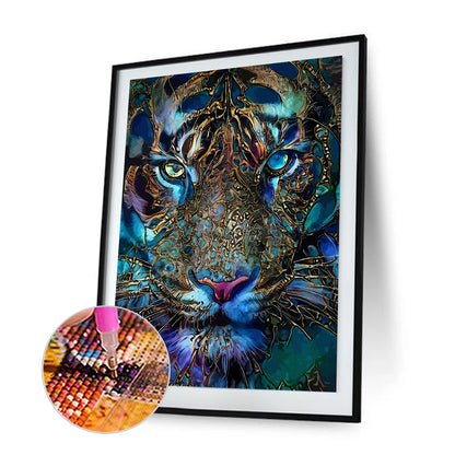 Blue Tiger - Full Round Drill Diamond Painting 30*40CM