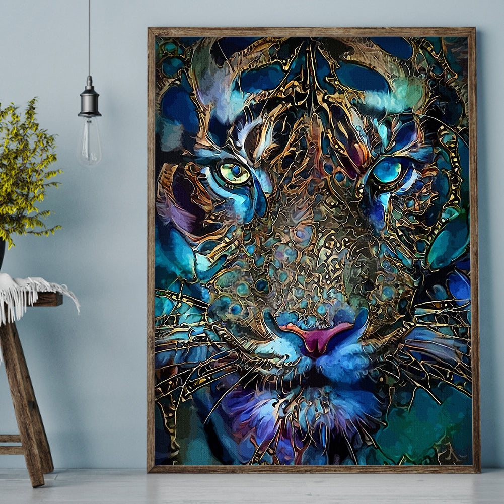 Blue Tiger - Full Round Drill Diamond Painting 30*40CM