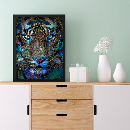 Blue Tiger - Full Round Drill Diamond Painting 30*40CM