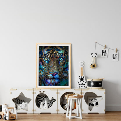 Blue Tiger - Full Round Drill Diamond Painting 30*40CM