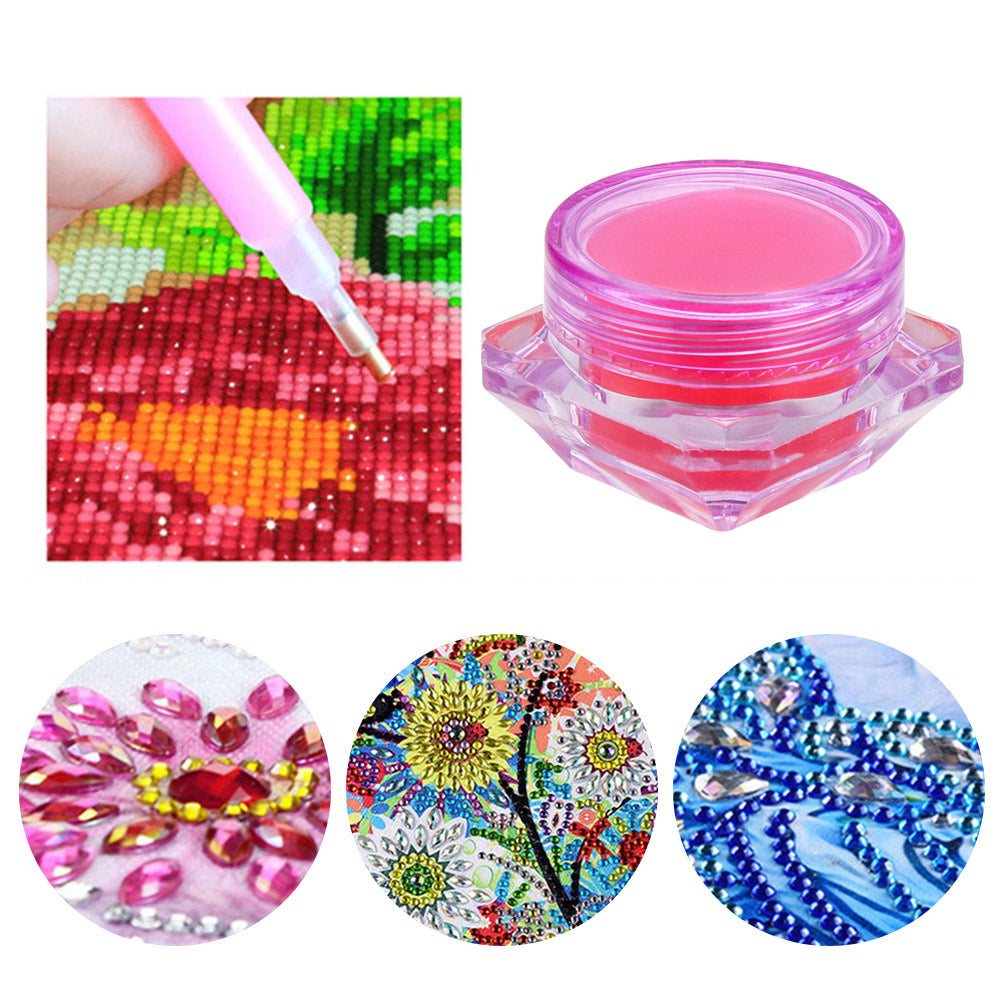 Diamond Painting Kit Glue Clay with Storage Box Point Drill Beads Pen Mud