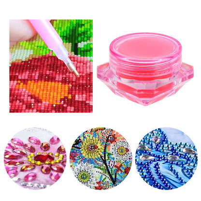 Diamond Painting Kit Glue Clay with Storage Box Point Drill Beads Pen Mud