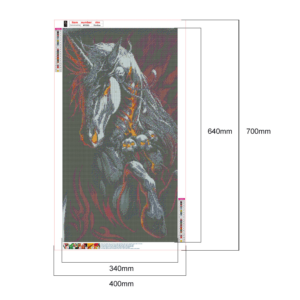 Skull Horse - Full Square Drill Diamond Painting 40*70CM