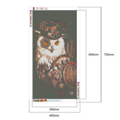 Robot Owl - Full Square Drill Diamond Painting 40*75CM